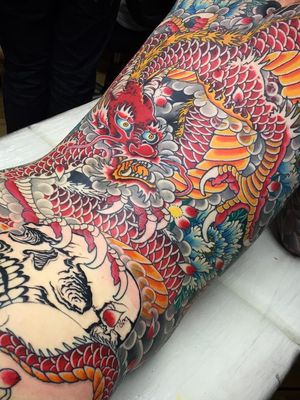 Tattoo by Stewart Robson #StewartRobson #ModernClassicTattoo #irezumi #Japanese #ukiyoe