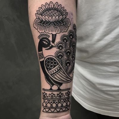 Tattoo by Xapiripa #Xapiripa #blackwork #tribal #Hindu #ornamental #patternwork #dotwork #linework #spirituality