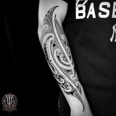 Tribal tattoo by Coen Mitchell #CoenMitchell #neotribaltattoo #tribaltattoo #tribal #blackwork #illustrative #pattern #shapes