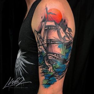 Done by resident artist Livetwotattoo at Theburningeyetattoo www.theburningeyetattoo.com  For appointments info@theburningeyetattoo.com  -Graphic  Abstract  Watercolour- #zurich #zurichtattoo #tattoozurich  #zürichtattoo #züritattoo #tattoozürich #theburningeyetattoo #theburningeyetattoozurich #livetwotattoo #swiss #swisstattoo #graphictattoo #abstracttattoo #watercolortattoo