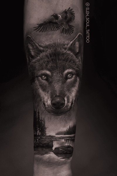 #wolf #forest #raven #dark #horror #elensoul
