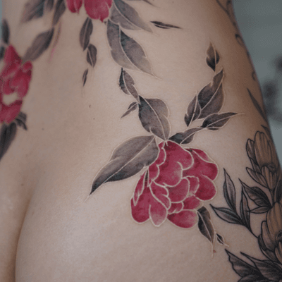 white peony #peonytattoo #peony #flowertattoo